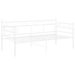 vidaXL Slaapbank metaal wit 90x200 cm