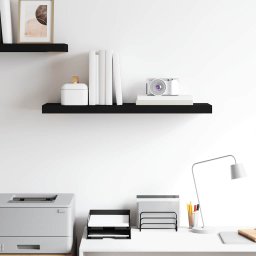 vidaXL Wandschap zwevend 80x23,5x3,8 cm MDF zwart