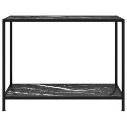 vidaXL Wandtafel 100x35x75 cm gehard glas zwart
