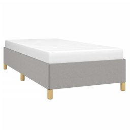 vidaXL Bedframe zonder matras 100x200 cm stof lichtgrijs