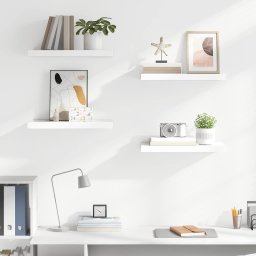 vidaXL Wandschappen zwevend 4 st 50x23,5x3,8 cm MDF hoogglans wit