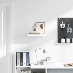 vidaXL Wandschap zwevend 50x23,5x3,8 cm MDF hoogglans wit