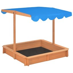 vidaXL Zandbak met verstelbaar dak 115x115x115 cm vurenhout