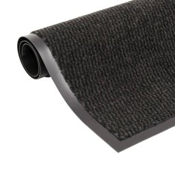 vidaXL Droogloopmatten 2 st rechthoekig getuft 80x120 cm zwart