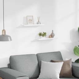 vidaXL Fotoplanken 2 st 40x9x3 cm MDF wit