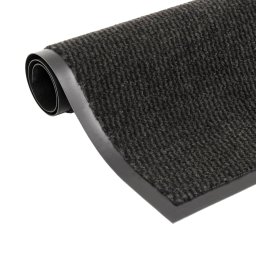 vidaXL Droogloopmatten 2 st rechthoekig getuft 120x180 cm zwart