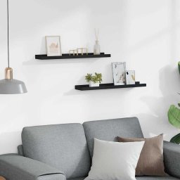 vidaXL Fotoplanken 2 st 60x9x3 cm MDF zwart