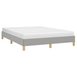 vidaXL Bedframe zonder matras stof lichtgrijs 140x190 cm