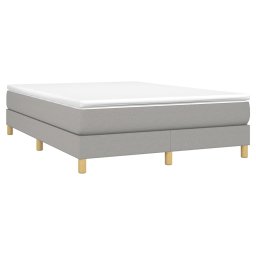 vidaXL Boxspring bed stof lichtgrijs 140x190 cm