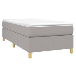 vidaXL Boxspring bed 80x200 cm stof lichtgrijs