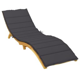 vidaXL Ligbedkussen 200x60x3 cm oxford stof zwart