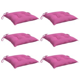 vidaXL Stoelkussens 6 st 50x50x7 cm oxford stof roze