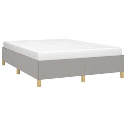 vidaXL Bedframe zonder matras stof lichtgrijs 140x190 cm