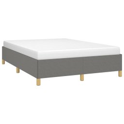 vidaXL Bedframe zonder matras stof donkergrijs 140x190 cm