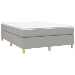 vidaXL Boxspring bed stof lichtgrijs 140x190 cm
