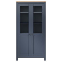 vidaXL Hoge kast Hill 85x37x170,5 cm massief grenenhout grijs