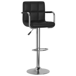 vidaXL Barstoelen 2 st kunstleer zwart