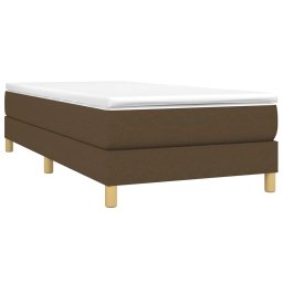 vidaXL Boxspring bed 90x200 cm stof donkerbruin