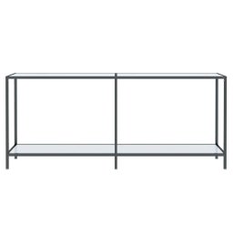 vidaXL Wandtafel 180x35x75,5 cm gehard glas wit