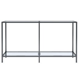 vidaXL Wandtafel 140x35x75,5 cm gehard glas transparant