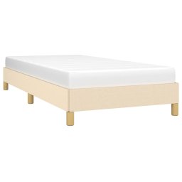vidaXL Bedframe zonder matras 100x200 cm stof crèmekleurig