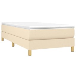 vidaXL Boxspring bed 100x200 cm stof crèmekleurig