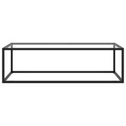 vidaXL Salontafel met gehard glas 120x60x35 cm zwart