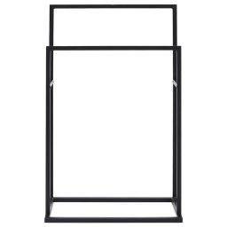 vidaXL Handdoekenrek vrijstaand 48x24x78,5 cm ijzer zwart