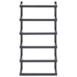 vidaXL Handdoekenrek 24x12x48 cm staal zwart