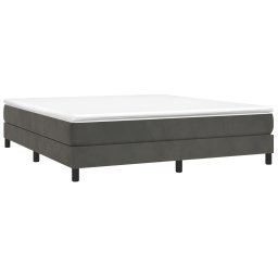 vidaXL Boxspring met matras fluweel donkergrijs 160x200 cm