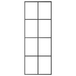vidaXL Schuifdeur 76x205 cm aluminium en ESG-glas zwart