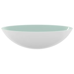 vidaXL Wasbak 50x37x14 cm glas wit
