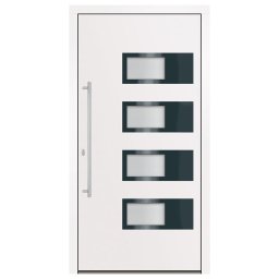 vidaXL Voordeur 110x210 cm aluminium en PVC wit