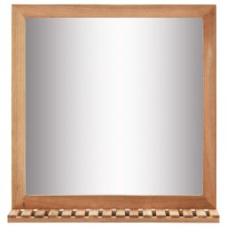 vidaXL Badkamerspiegel 60x12x62 massief walnotenhout