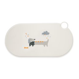 TIAKI Siliconen Voerbakplacemat Aston Teckel - L 50 x B 25 cm