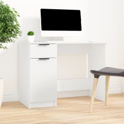 vidaXL Bureau 100x50x75 cm bewerkt hout wit