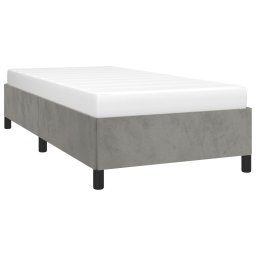 vidaXL Bedframe zonder matras 90x190 cm fluweel lichtgrijs