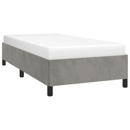 vidaXL Bedframe zonder matras 90x200 cm fluweel lichtgrijs