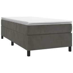 vidaXL Boxspring bed 90x200 cm fluweel donkergrijs