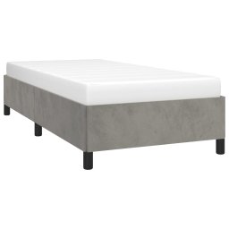 vidaXL Bedframe zonder matras 100x200 cm fluweel lichtgrijs