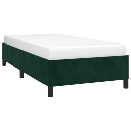 vidaXL Bedframe zonder matras 100x200 cm fluweel donkergroen