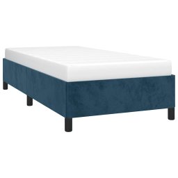 vidaXL Bedframe zonder matras 100x200 cm fluweel donkerblauw