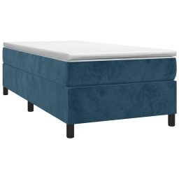 vidaXL Boxspring bed 90x200 cm fluweel donkerblauw