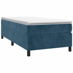 vidaXL Boxspring bed 100x200 cm fluweel donkerblauw