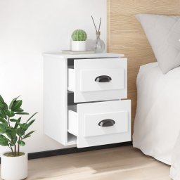 vidaXL Nachtkastje wandgemonteerd 41,5x36x53 cm wit