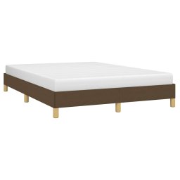 vidaXL Bedframe zonder matras stof donkerbruin 140x190 cm