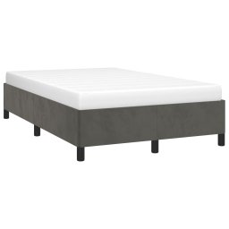 vidaXL Bedframe zonder matras 120x200 cm fluweel donkergrijs
