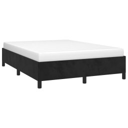 vidaXL Bedframe zonder matras 140x200 cm fluweel zwart