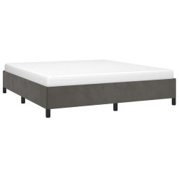 vidaXL Bedframe zonder matras 160x200 cm fluweel donkergrijs