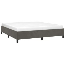 vidaXL Bedframe zonder matras 180x200 cm fluweel donkergrijs